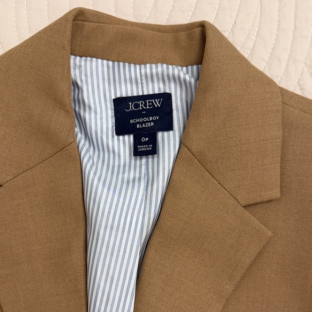J. Crew Tan Schoolboy Blazer